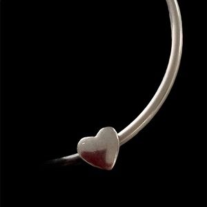 Heart shaped 925 silver Pandora inspired charm